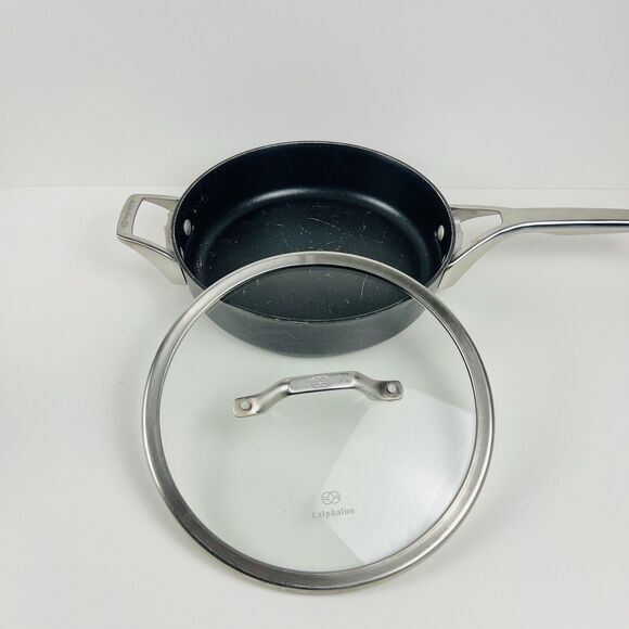 Calphalon Premier Space Saving Hard Anodized 3qt Fry Pan w/ Lid 5003 - Picture 4 of 6